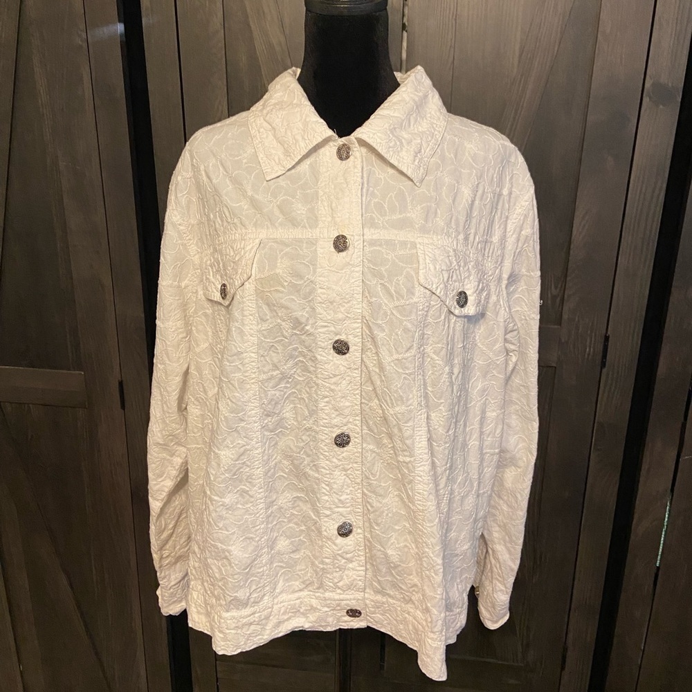 Tantrums White embroidered jacket